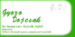 gyozo dojcsak business card